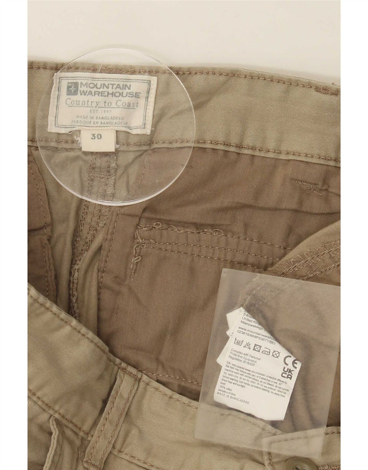 Mountain Warehouse Herre Cargo Shorts Medium W30 Khaki Bomuld