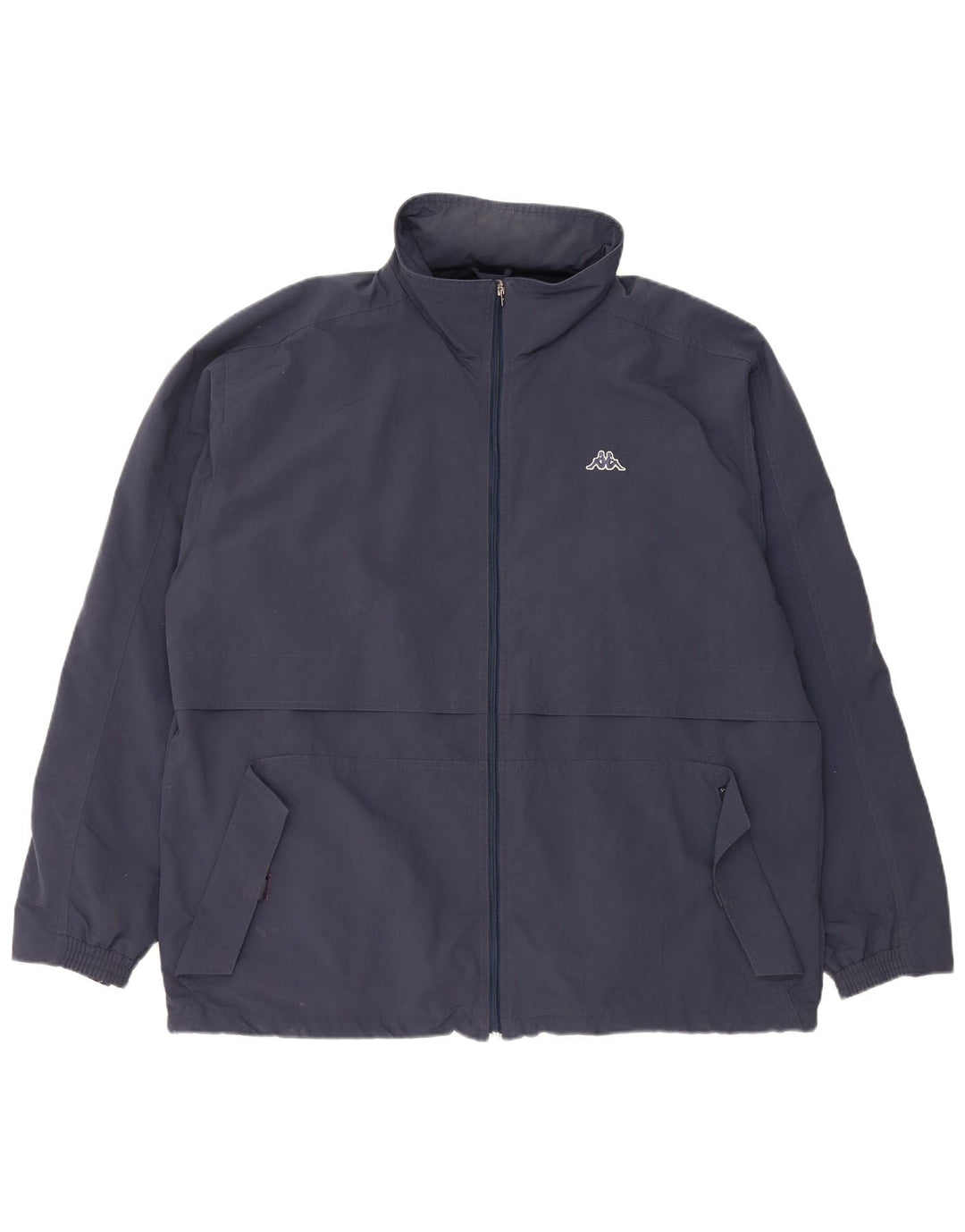 KAPPA Regnjakke med hætte til mænd UK 42 XL Marineblå polyamid