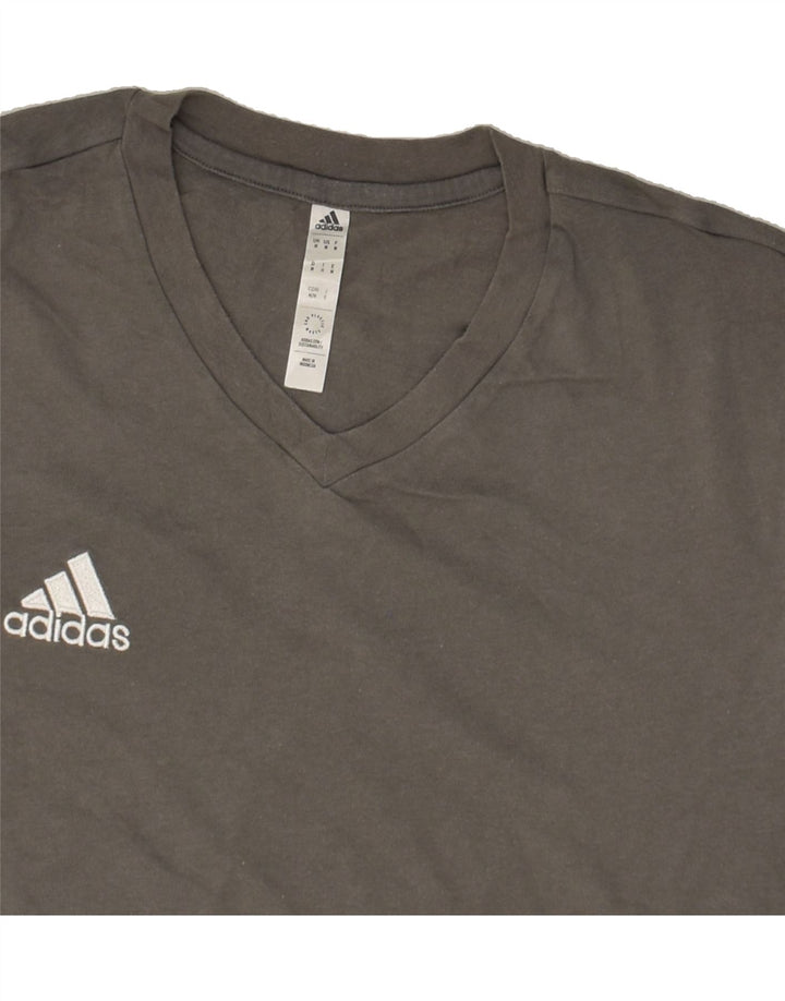 ADIDAS Mens T-Shirt Top Medium Grey Cotton Vintage Adidas and Second-Hand Adidas from Messina Hembry 