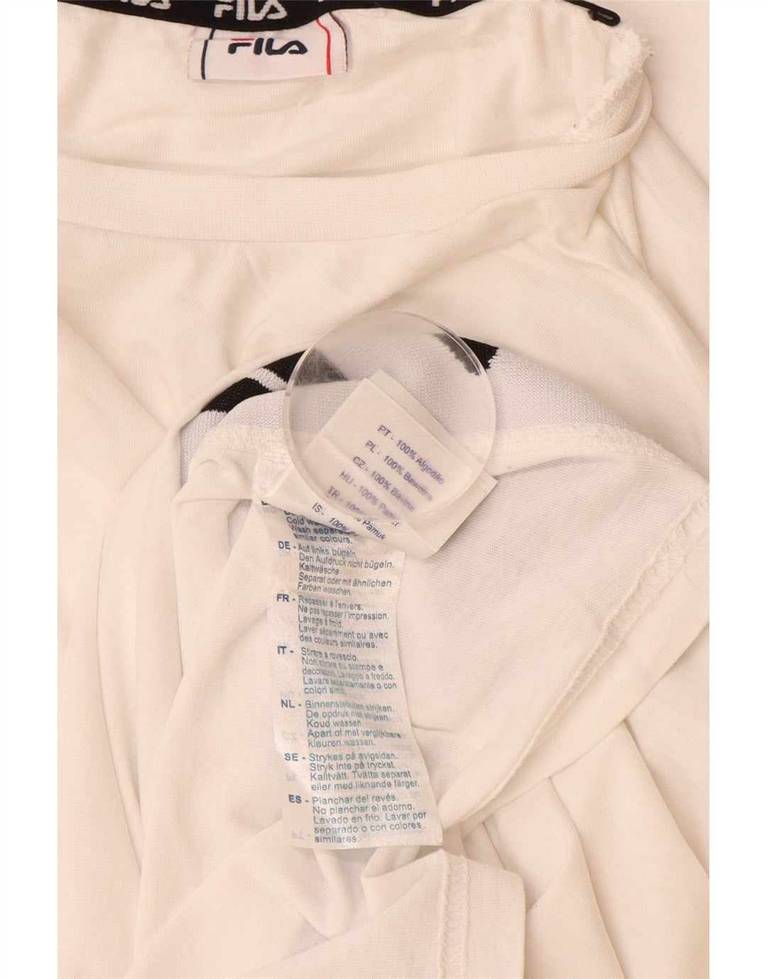 FILA Herre Grafisk Top Langærmet Stor Hvid Colourblock Bomuld