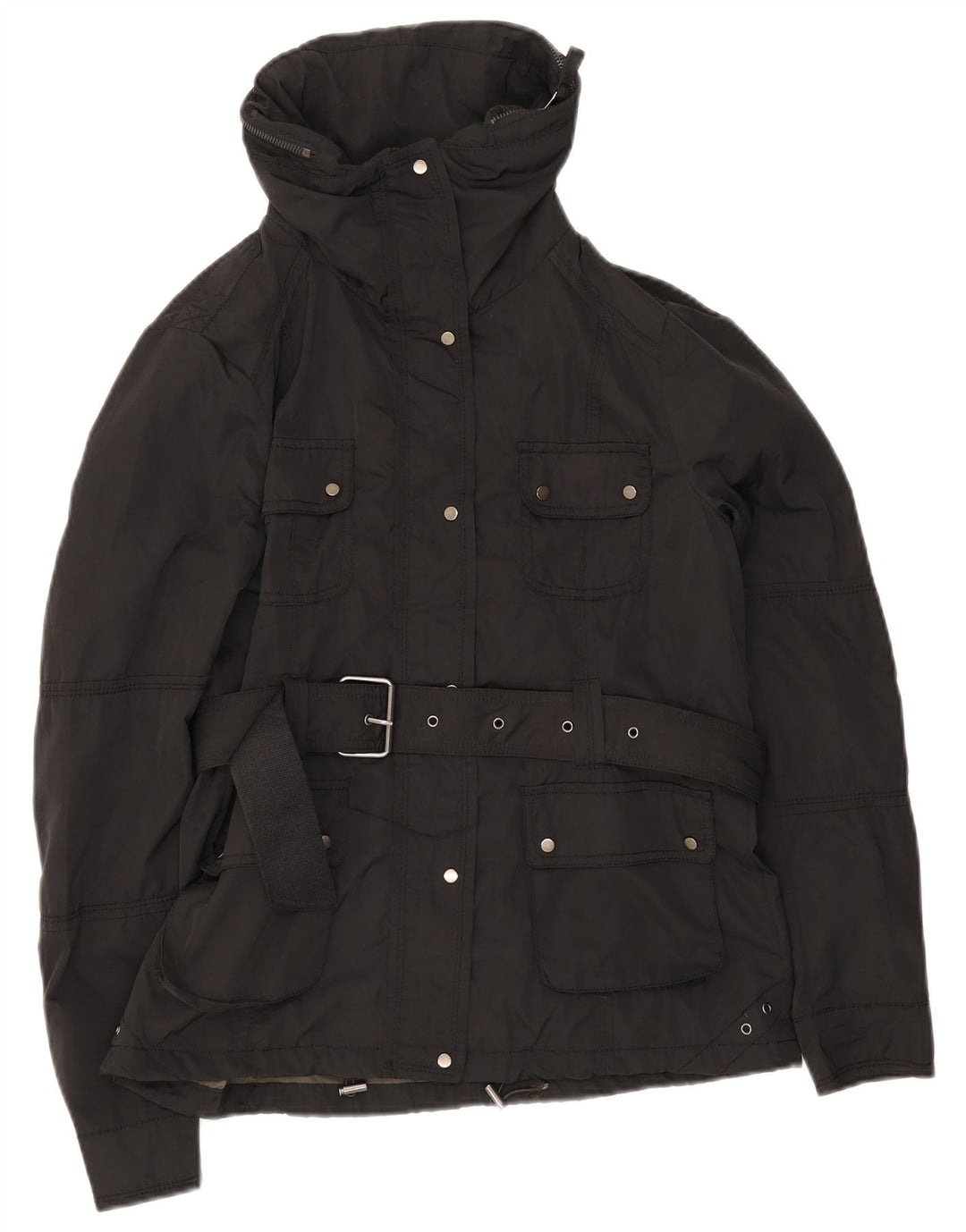 Vintage Dame Bælte Utility Jacket UK 12 Medium Sort