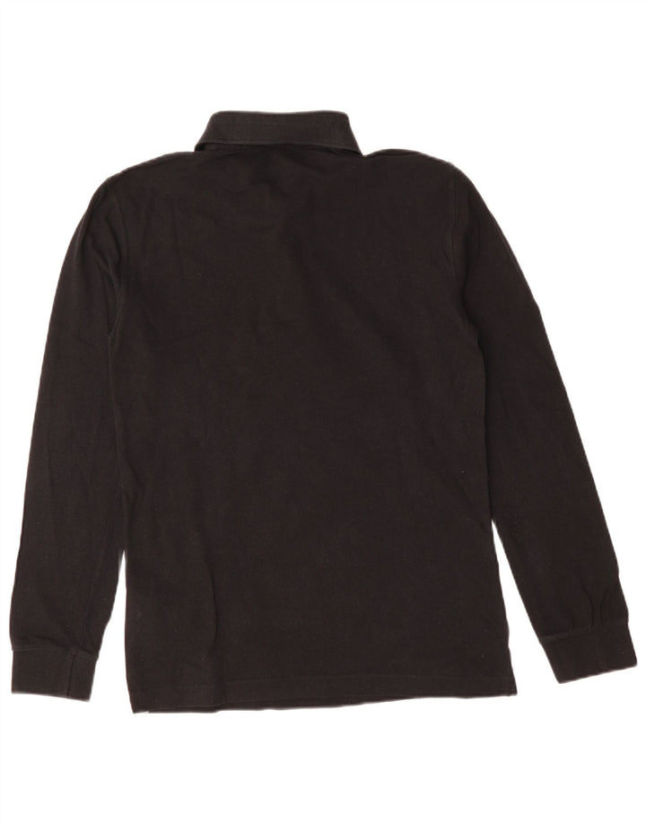 TRUSSARDI JEANS Langærmet herre poloshirt Medium sort bomuld