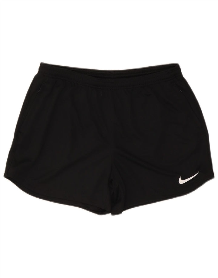 Nike Dame Dri Fit Sports Shorts UK 12 Medium Sort Polyester