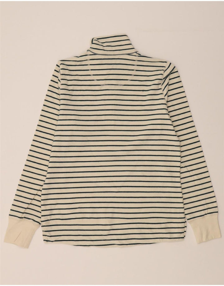 L.L.BEAN Womens Oversized Sweatshirt Jumper UK 6 XS Off White Striped Vintage L.L.Bean and Second-Hand L.L.Bean from Messina Hembry 