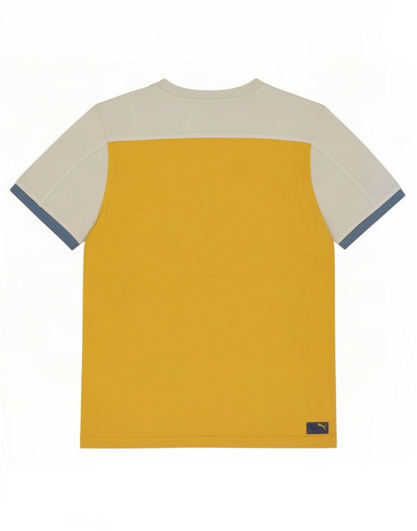 Puma Boys Grafisk T-Shirt Top 13-14 år Gul Colourblock Bomuld