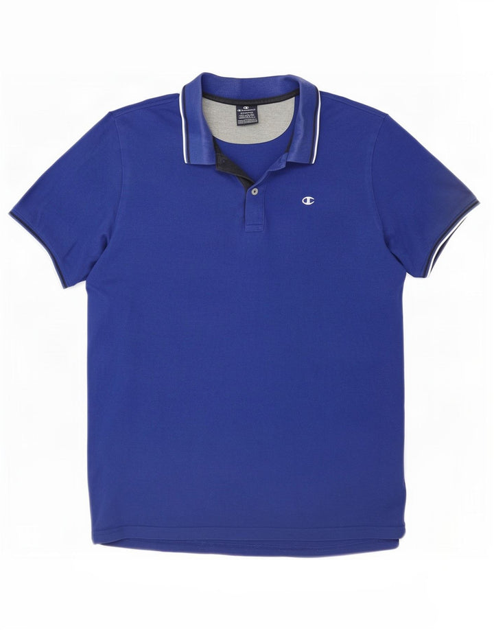 Champion herre poloshirt mellemblå bomuld