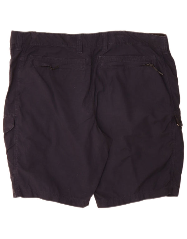 Marks & Spencer Mens Cargo Shorts 2XL W42 Navy Blue Cotton
