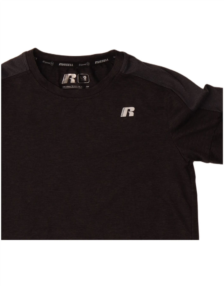 Russell Athletic Boys Top Langærmet 10-11 år Stor grå farveblok