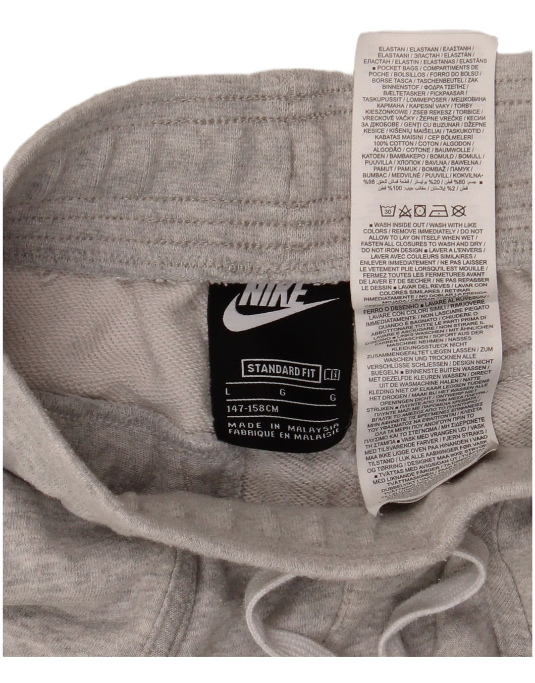 NIKE Boys Air Standard Fit sportsshorts 12-13 år, store grå bomuld