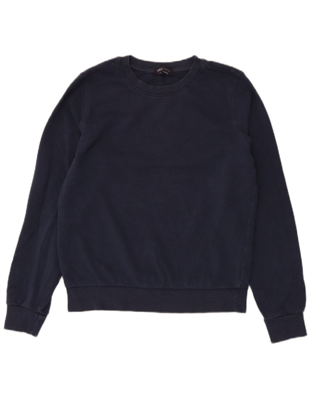 Marks & Spencer Dame Sweatshirt Jumper UK 8 Small Navy Blue Bomuld