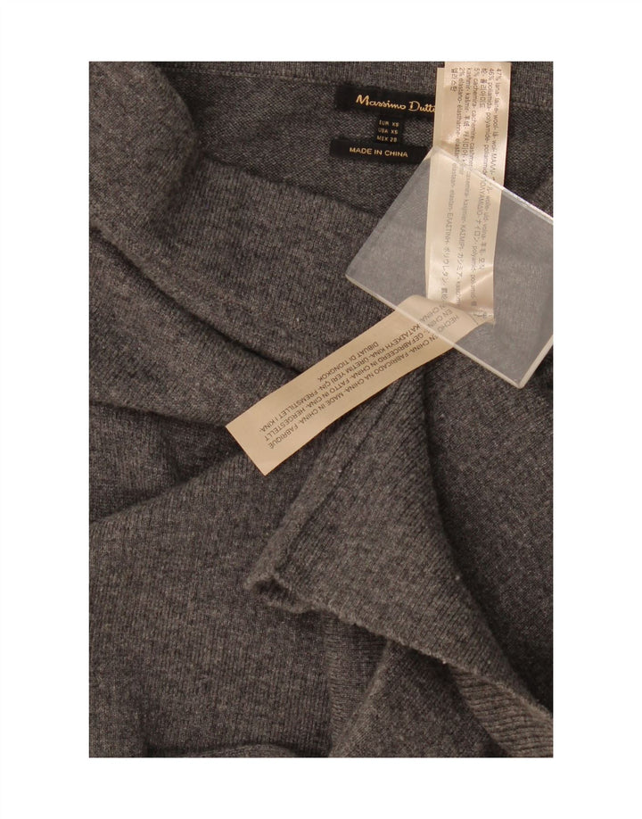 Massimo Dutti Dame Strik Maxi Nederdel UK 6 XS W25 Grå Uld