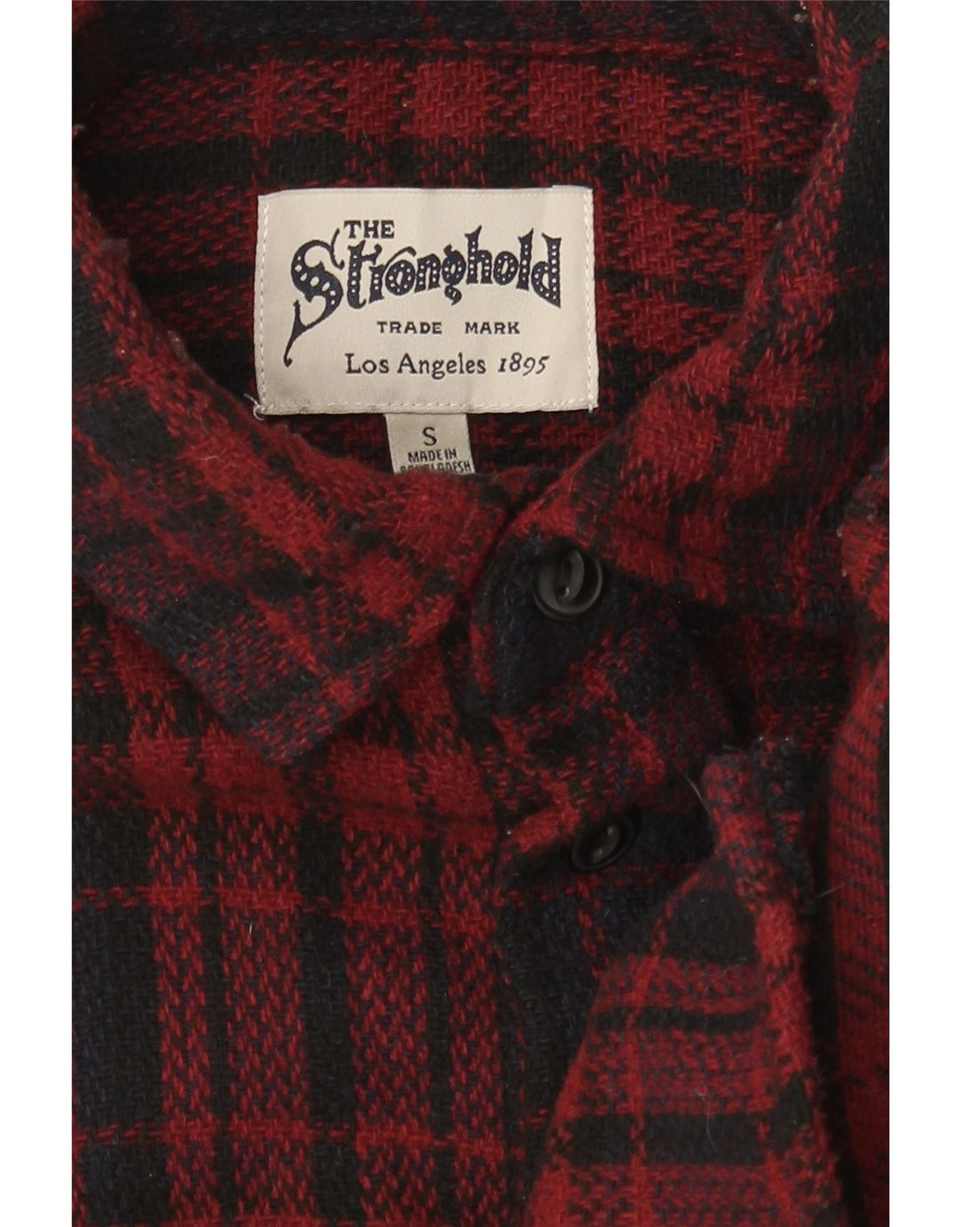 The Stronghold Herre flannelskjorte lille rød ternet