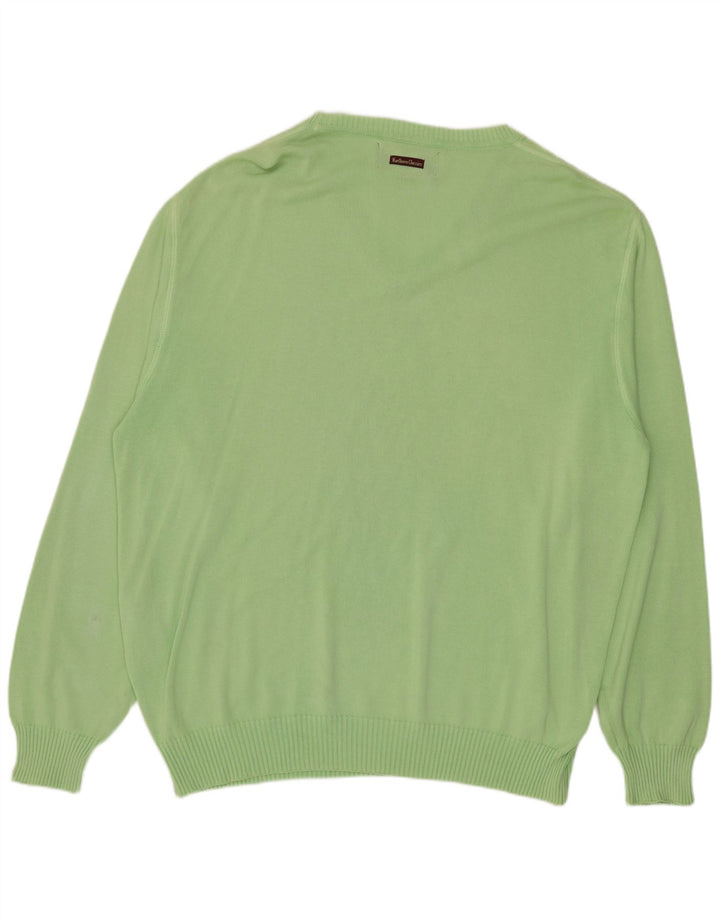 Marlboro Classics Herre V-hals sweater XL Grøn Bomuld