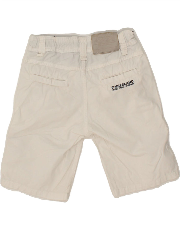 TIMBERLAND Boys Chino Shorts 9-10 Years W26 White Vintage Timberland and Second-Hand Timberland from Messina Hembry 