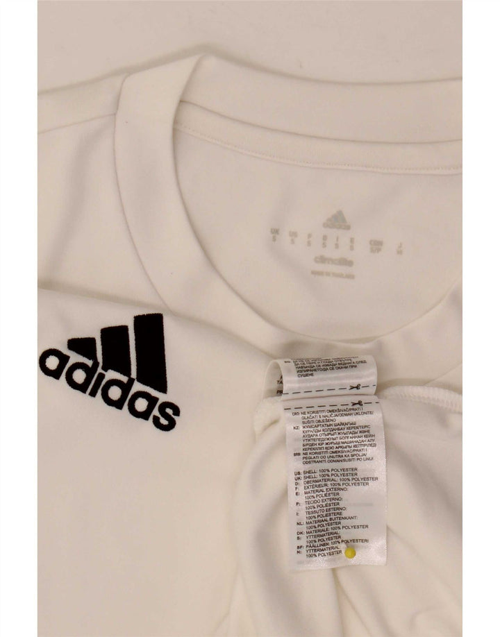 Adidas Herre Climalite T-Shirt Top Lille Hvid Polyester
