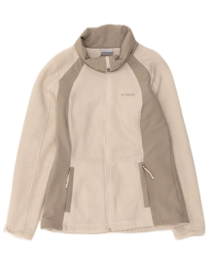 Columbia Fleecejakke til kvinder UK 12 Medium Off White Colourblock Polyester