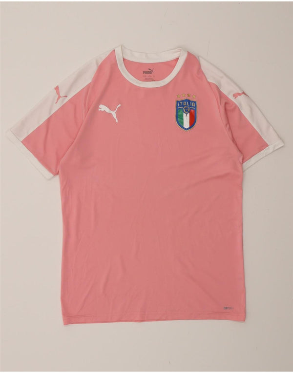 Puma Girls Italia T-Shirt Top 15-16 år Pink Colourblock