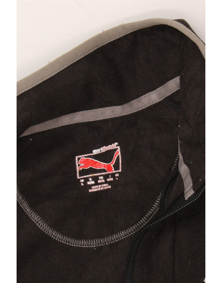 PUMA Mens Fleece Jacket UK 40 Large Black Polyester Vintage Puma and Second-Hand Puma from Messina Hembry 