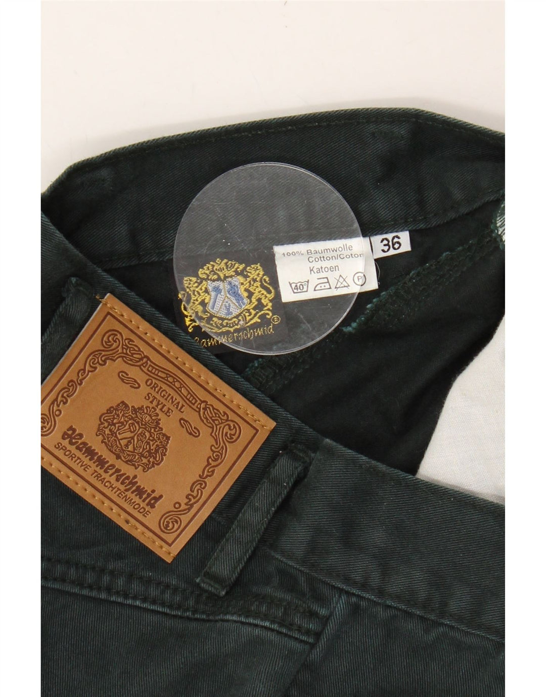 HAMMERSCHMID Womens Tapered Jeans EU 36 Small W26 L27 Green Cotton Vintage Hammerschmid and Second-Hand Hammerschmid from Messina Hembry 