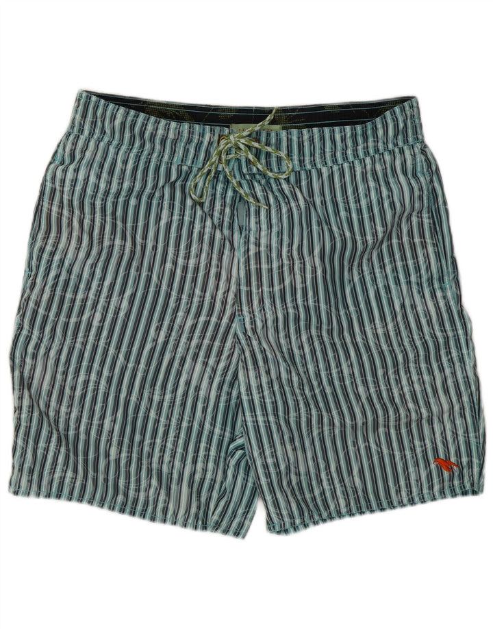 Ted Baker Badeshorts til mænd størrelse 2 Små blå nålestribet polyester