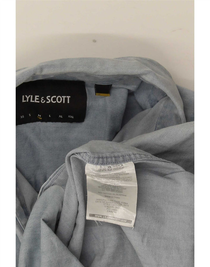Lyle & Scott herreskjorte mellemblå bomuld