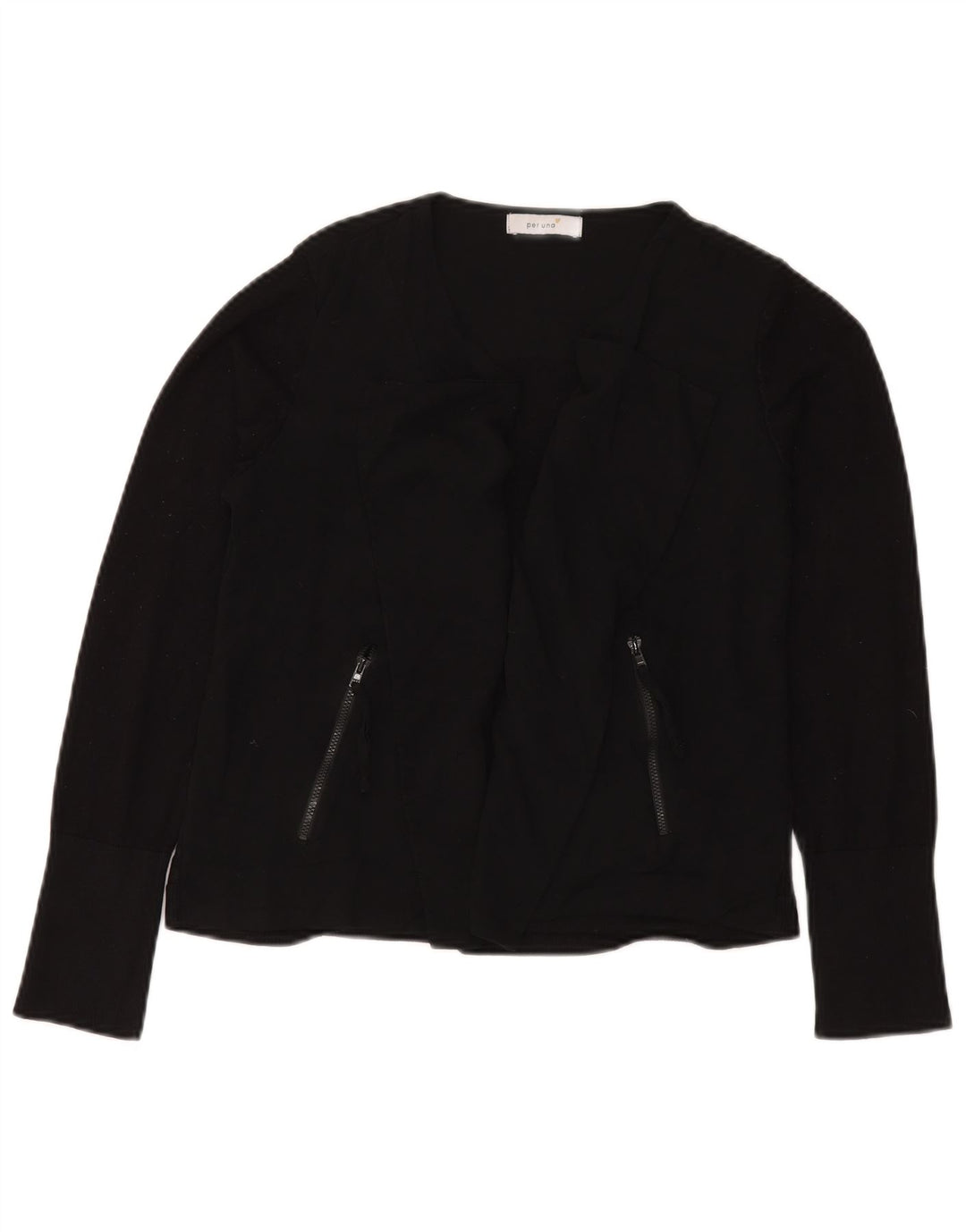 Marks & Spencer Womens Per Una Cardigan Top UK 12 Medium Black Viscose