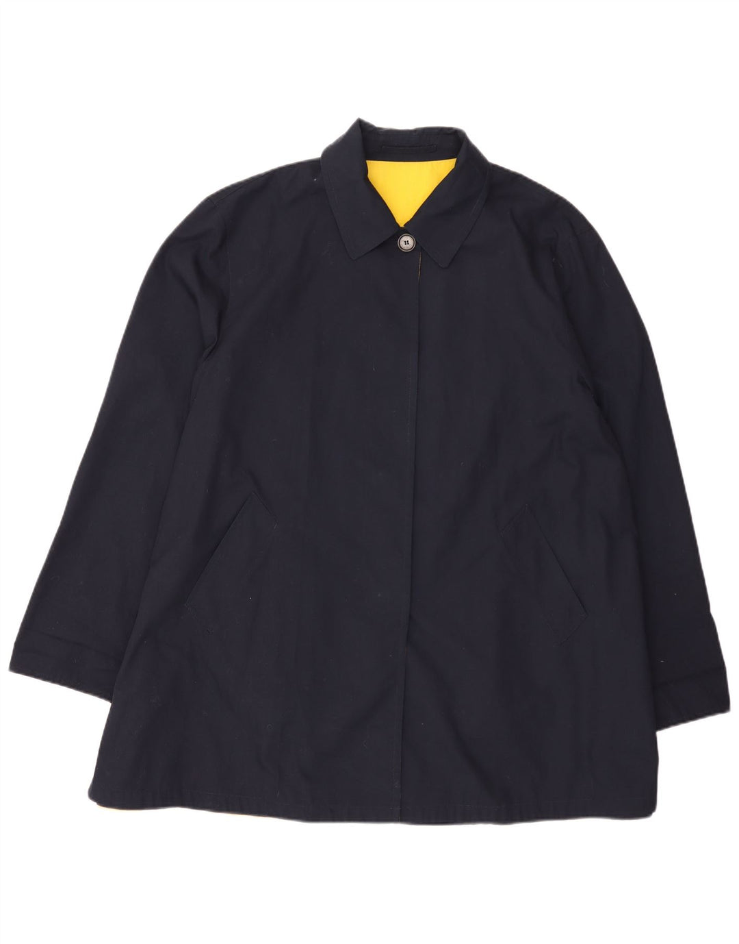 Vintage oversize dameovertræk frakke UK 18 XL marineblå
