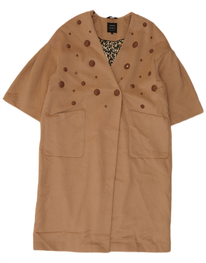 John Lewis Dame 3/4 ærmet dobbeltradet frakke UK 16 Large Beige