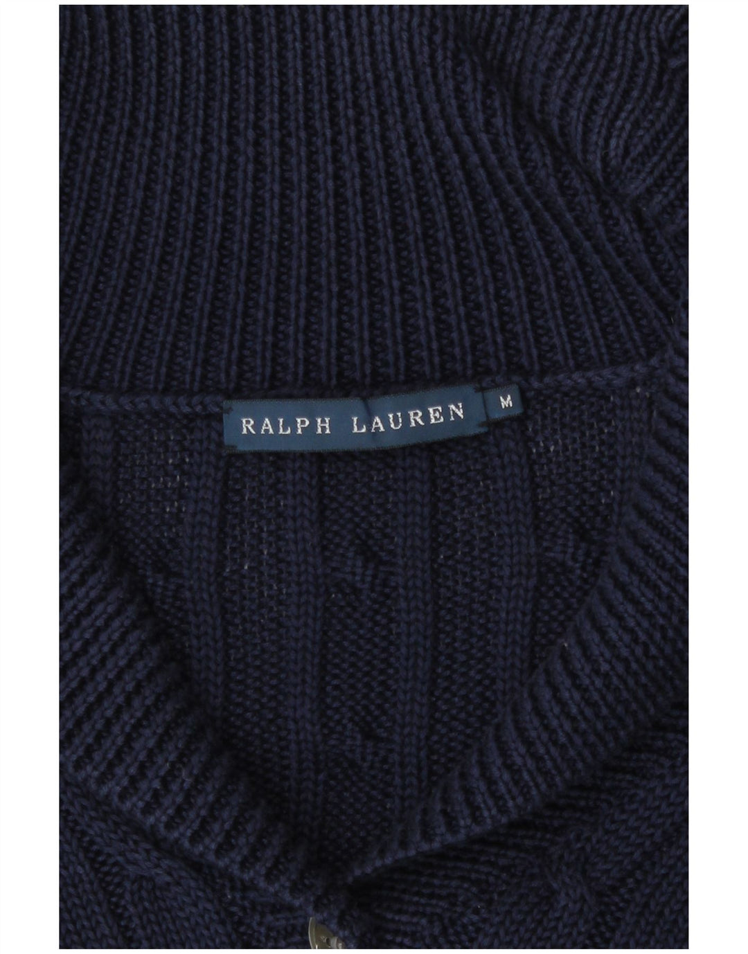 Ralph Lauren Dame Cardigan Sweater UK 14 Medium Navy Blue