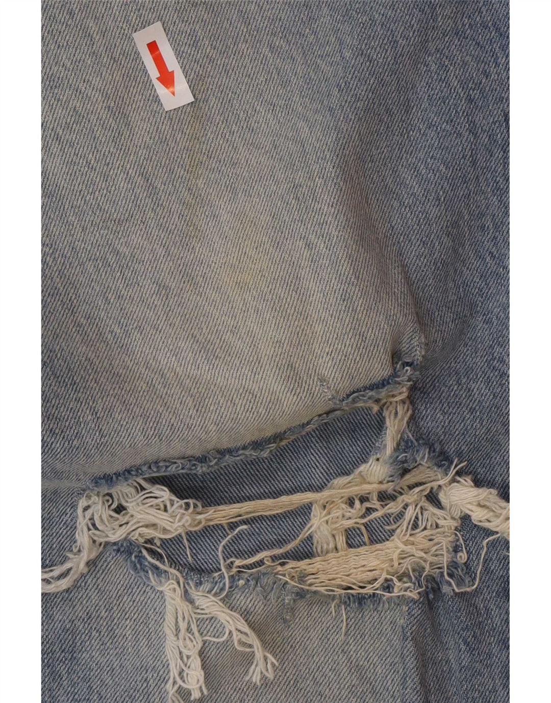 Zara Dame Distressed Tapered Jeans EU 42 Large W32 L30 Blue