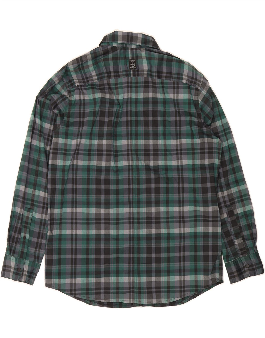 WRANGLER Mens Regular Fit Shirt Large Multicoloured Check Polyester Vintage Wrangler and Second-Hand Wrangler from Messina Hembry 