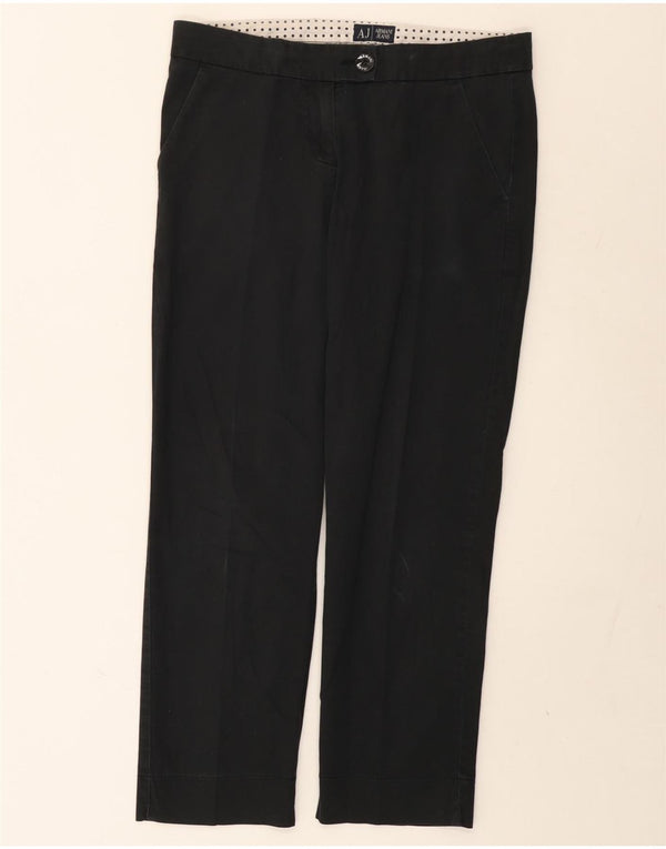Armani Lige Chinobukser til kvinder EU 42 Large W32 L26 Sort Bomuld