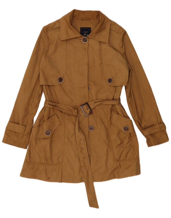 Fay Womens Trench Coat UK 20 2XL Beige Polyester