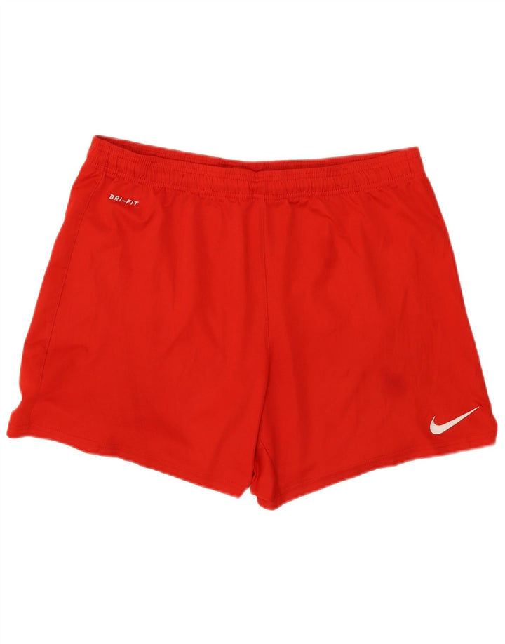 Nike Herre Dri Fit sportsshorts store røde polyester
