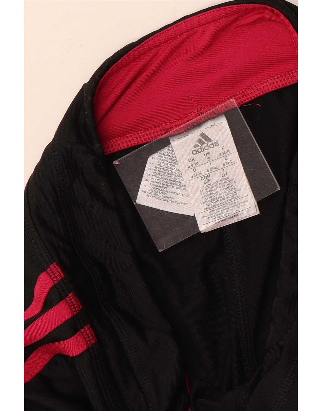 Adidas Womens Climalite træningsdragt Bukser UK 8/10 Small Black Polyester