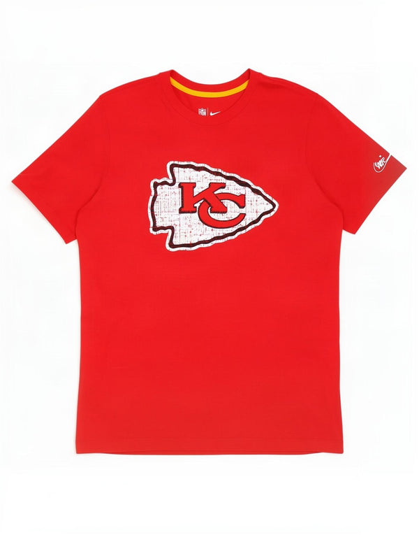 Nike Herre Kansas City Chiefs Grafisk T-Shirt Top XL Rød Polyester