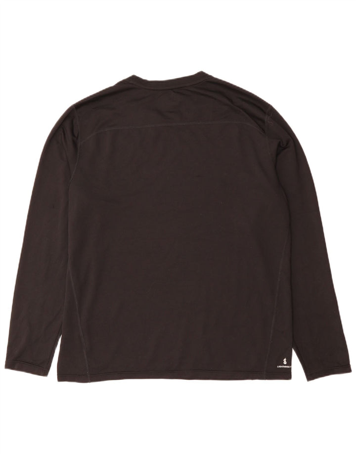 New Balance Herre Boston Grafisk Top Langærmet Stor Sort