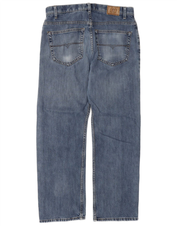 Marks & Spencer Herre Blue Harbor Straight Jeans W32 L29 Blå Bomuld