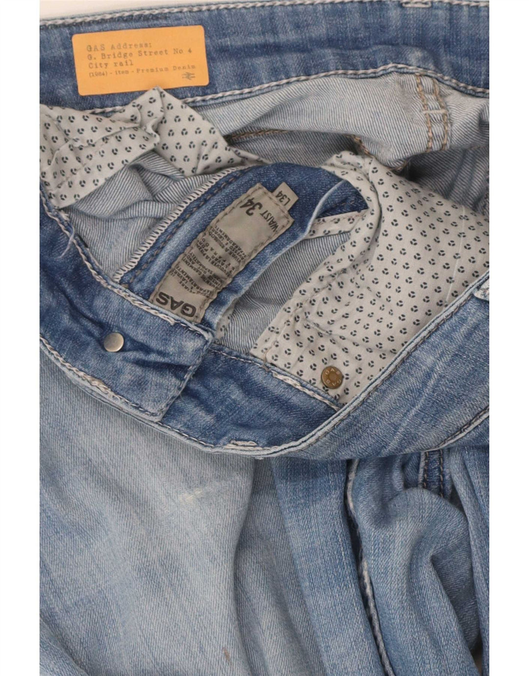 Gas Straight Jeans til kvinder W34 L29 Blå