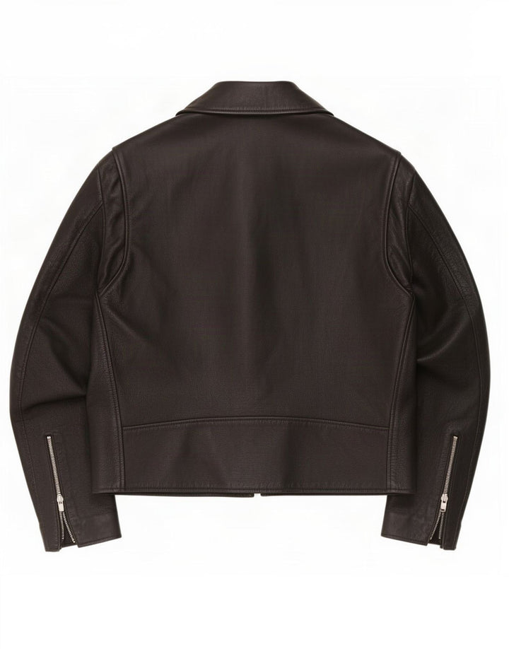 Highway 1 Herre Læder Biker Jacket Størrelse 58 3XL Sort