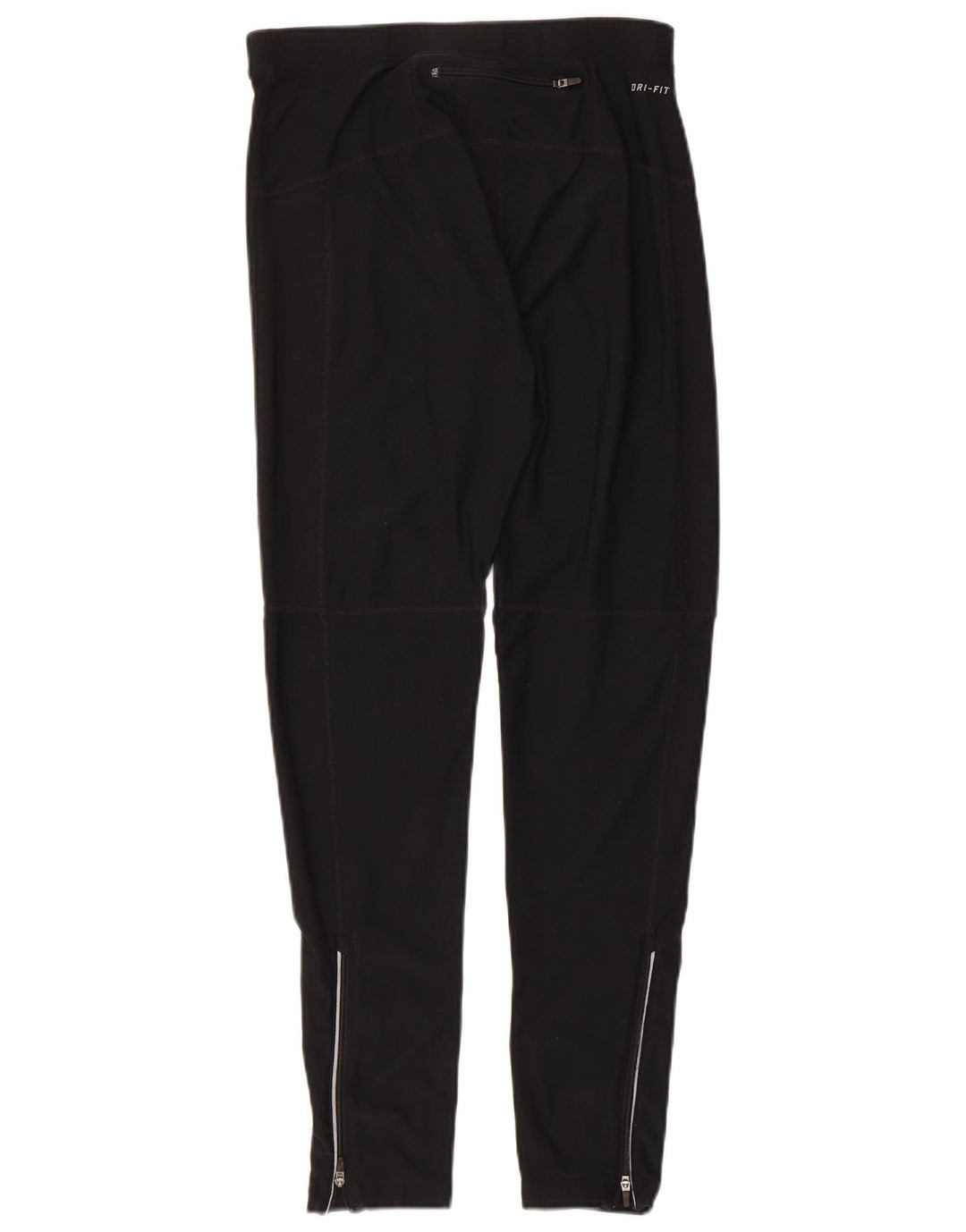 Nike Dame Dri Fit Leggings UK 14 Large Black Polyester
