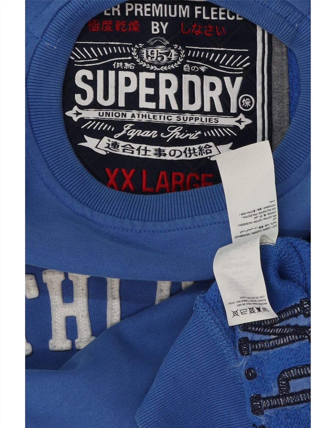 Superdry grafisk sweatshirt til mænd 2XL blå bomuld