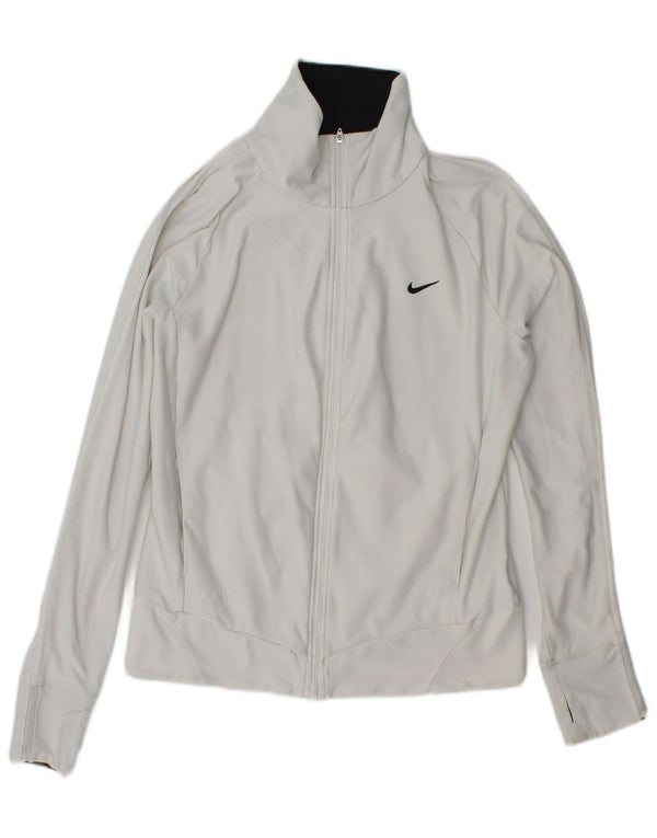 Nike Dame Dri Fit træningsdragt Topjakke UK 14/16 Large White