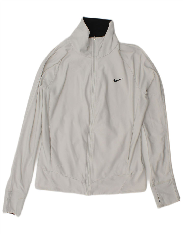 Nike Dame Dri Fit træningsdragt Topjakke UK 14/16 Large White