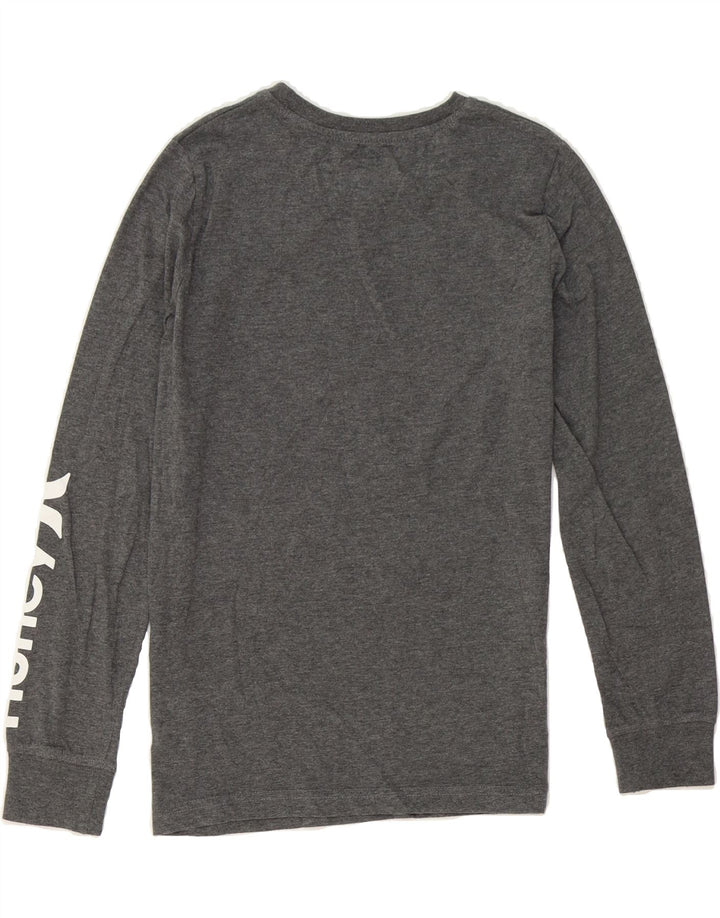 HURLEY Boys Graphic Top Long Sleeve 12-13 Years Large Grey Vintage Hurley and Second-Hand Hurley from Messina Hembry 