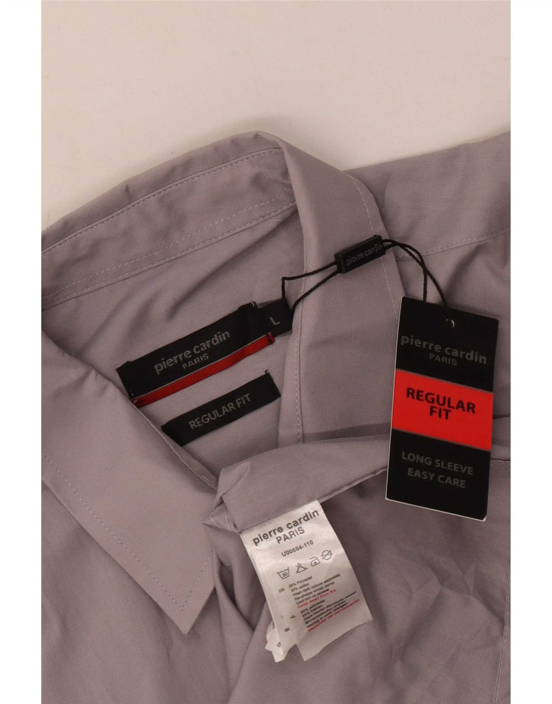 Pierre Cardin Herre Regular Fit skjorte Stor grå polyester