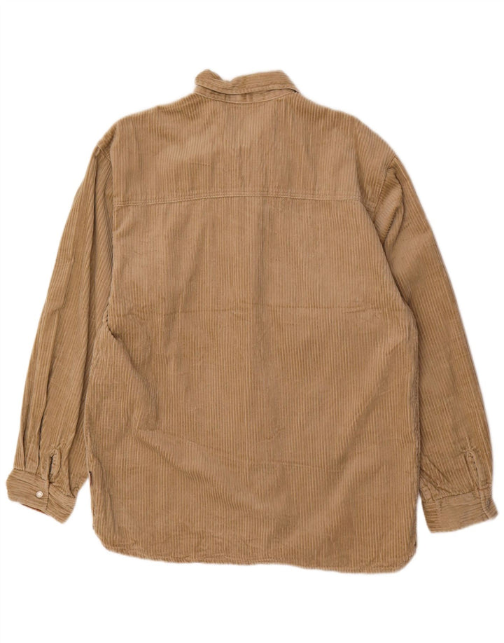 Mustang Herre Corduroy-skjorte Medium Beige Bomuld