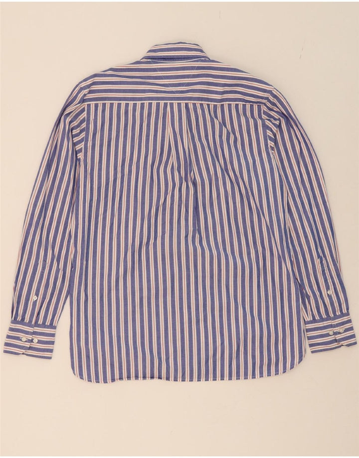 TOMMY HILFIGER Mens Custom Fit Shirt Size 151/2-16 Medium Blue Striped Vintage Tommy Hilfiger and Second-Hand Tommy Hilfiger from Messina Hembry 