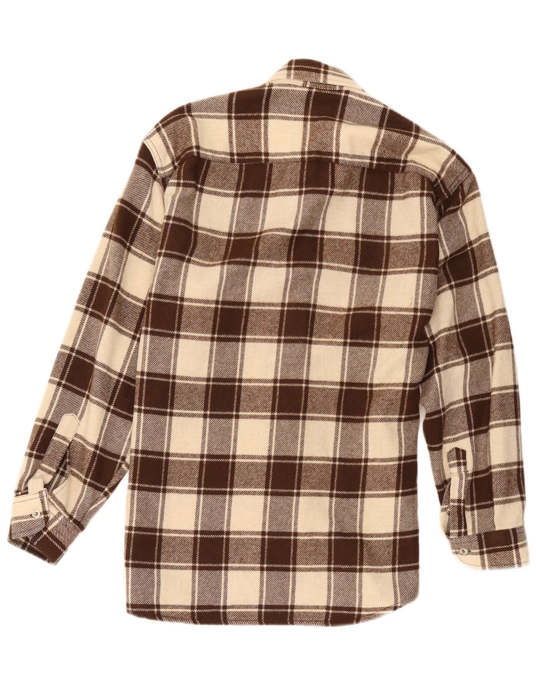 Trend herre skovhugger flannel skjorte lille brun ternet bomuld