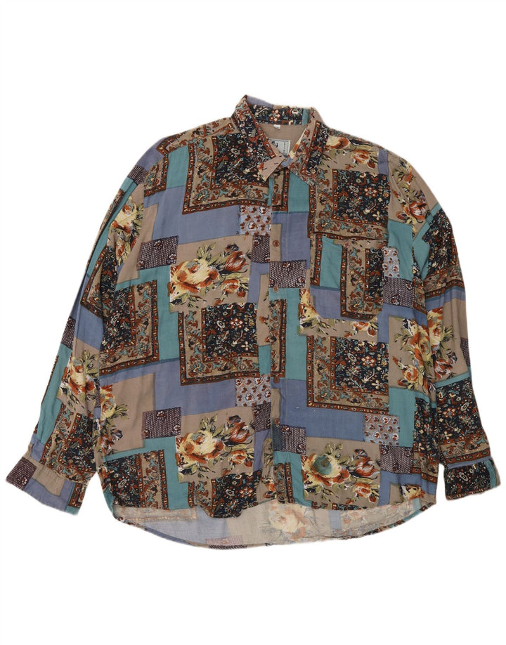 Collins Herreskjorte XL Flerfarvet Patchwork Viscose
